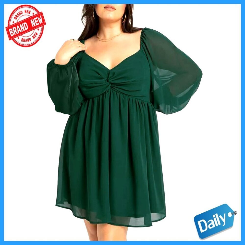 Puff Long Sleeve Sweetheart Neckline A-Line Mini Cocktail Dress Wedding Guest